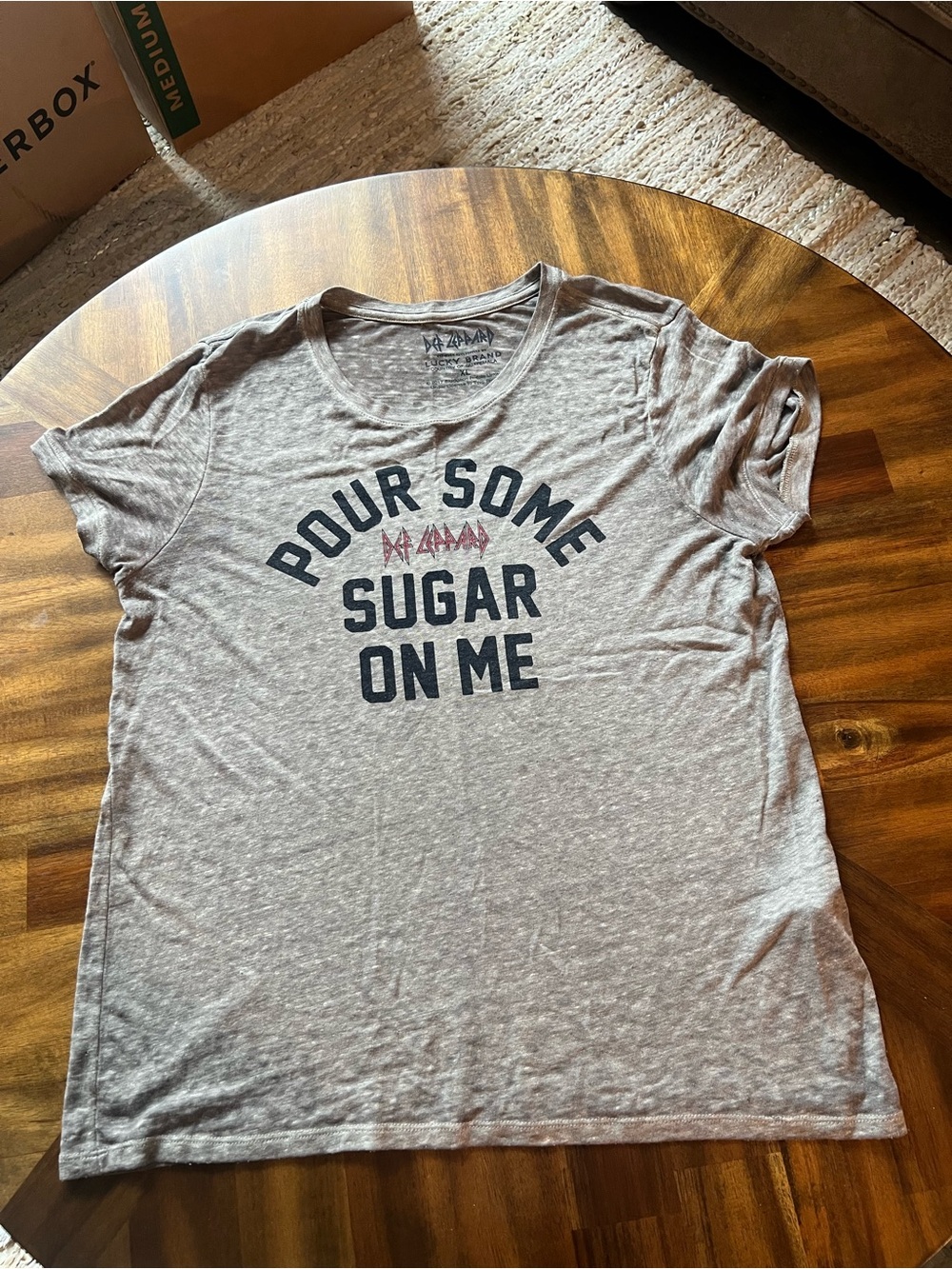 Lucky Brand Gray Graphic 'Pour Some Sugar On Me' Tee